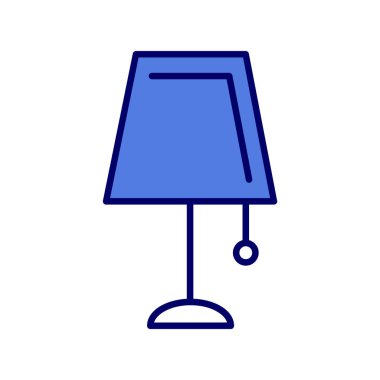 Işık lambası, basit düz çizgi simgesi, sembol. vektör çizimi izole edildi   