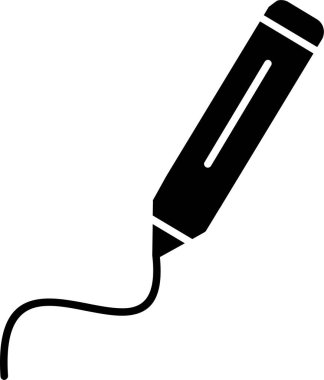 Kalem vektörü simgesi, çizimin modern basit gösterimi 