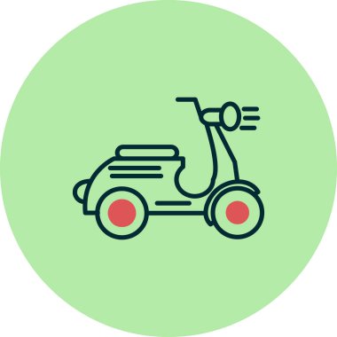 Scooter simgesinin vektör illüstrasyonu
