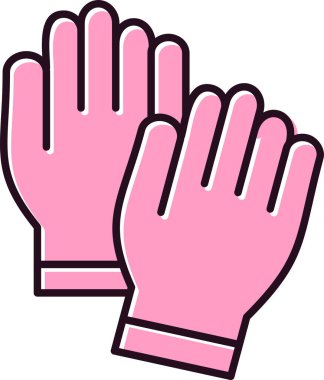 Eldiven simgesinin vektör çizimi