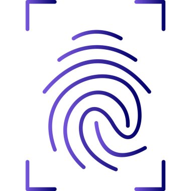 parmak izi ikonu vektör illüstrasyonu