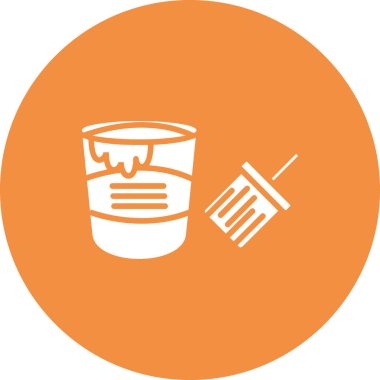 Boya kovası. Web simgesi basit tasarım