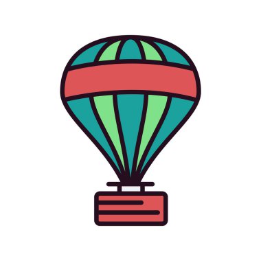 Sıcak hava balonu vektör illüstrasyonu