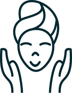 Yüz tedavi ikonu. düz biçim illüstrasyonu. 