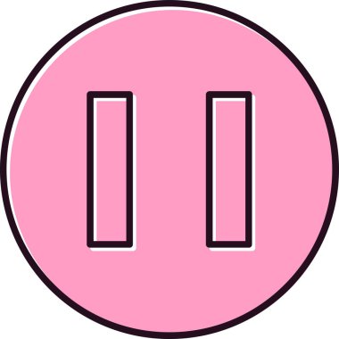 Duraklat simgesinin vektör illüstrasyonu 