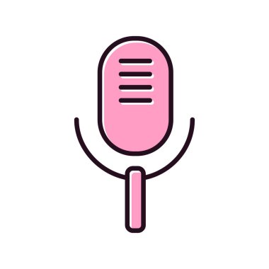 Mikrofon. Web simgesi vektör illüstrasyonu 