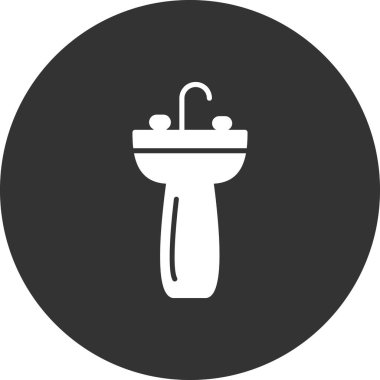 sink icon vector. isolated contour element illustration
