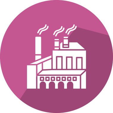 Fabrika. Web simgesi basit illüstrasyon 