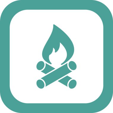 Alev simge vektör çizim