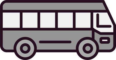 Otobüs. Web simgesi basit illüstrasyon 