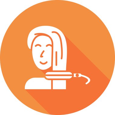 Saç düzleştiricisinin vektör illüstrasyonu