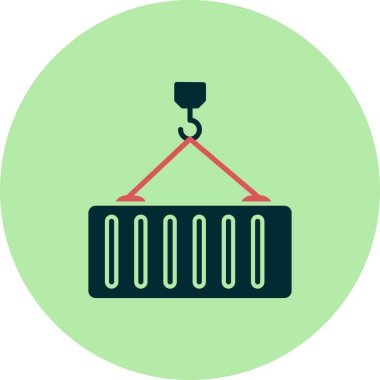 Kargo konteynırı. Basit illüstrasyon 