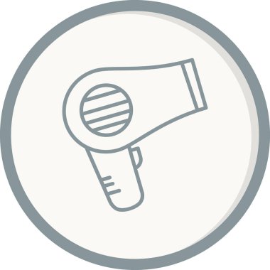 Saç kurutma makinesi ikonu. vektör illüstrasyonu 