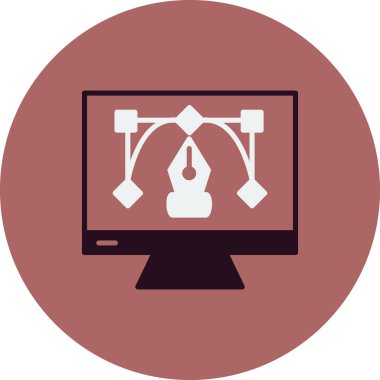 Kalem aleti. Web simgesi basit illüstrasyon