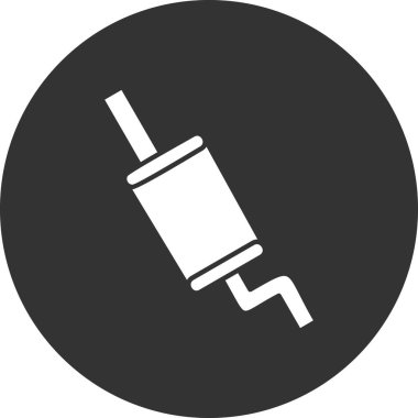 Egzoz. Web simgesi basit illüstrasyon