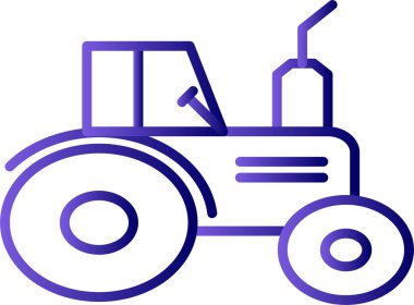 Traktör simgesi, vektör illüstrasyonu 