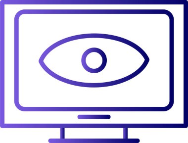 Görsel iletişim ikonu vektör illüstrasyonu