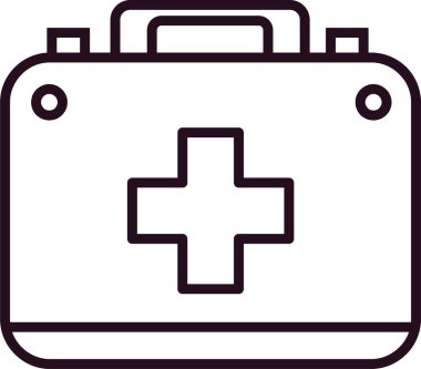 tıbbi ilk yardım kiti vektör simgesi