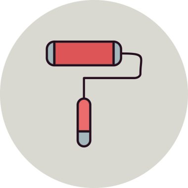 boya silindirli ikon vektörü, paten boyası, illüstrasyon