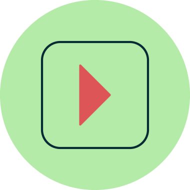 Video çalma düğmesinin vektör illüstrasyonu