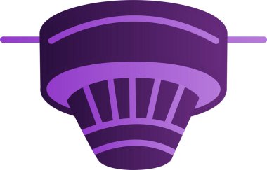 Duman dedektörü simgesinin vektör çizimi