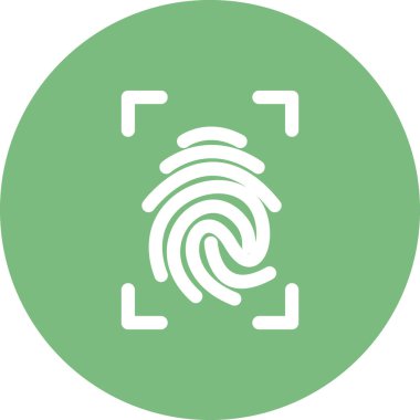 parmak izi ikonu vektör illüstrasyonu