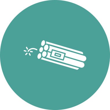 Dinamit gibi. Web simgesi basit illüstrasyon