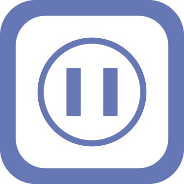 Duraklat simgesinin vektör illüstrasyonu 