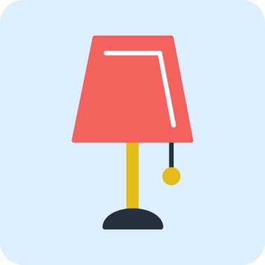 Işık lambası, basit düz çizgi simgesi, sembol. vektör çizimi izole edildi   