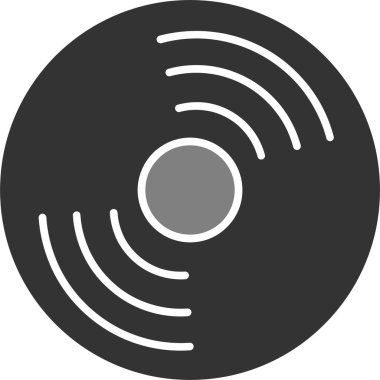 CD mi? Web simgesi basit illüstrasyon 