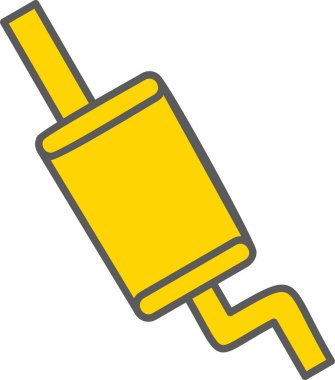 Egzoz. Web simgesi basit illüstrasyon