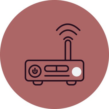kablosuz yönlendirici vektör çizgisi simgesi, Modem 