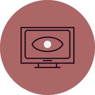 Görsel iletişim ikonu vektör illüstrasyonu