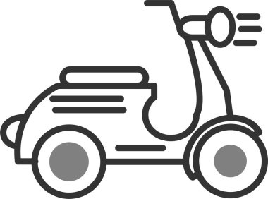 Scooter simgesinin vektör illüstrasyonu