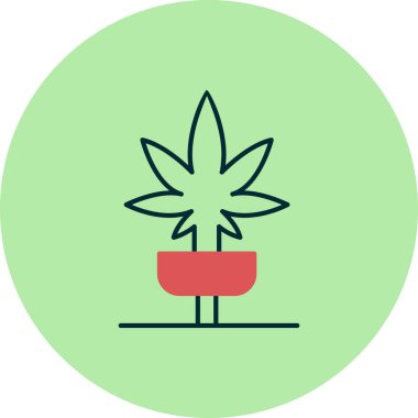 Marijuana ikon vektör illüstrasyonu