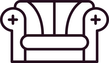 Kanepe. Web simgesi basit illüstrasyon