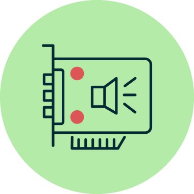 Ses kartı simgesi, vektör illüstrasyonu