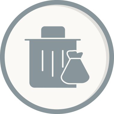 Çöp simgesinin vektör illüstrasyonu