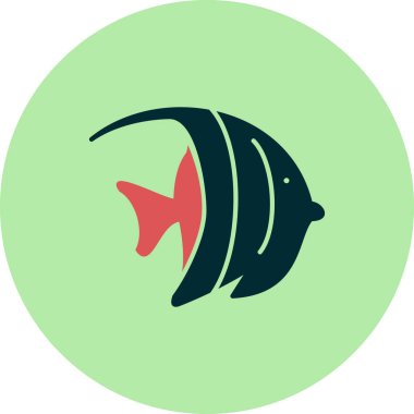 Moorish İdol simgesi vektör illüstrasyonu