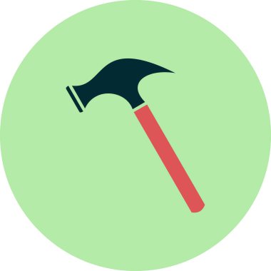 Çekiç. Web simgesi basit illüstrasyon 