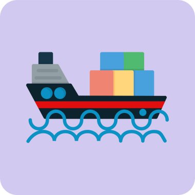 Gemi simgesi vektör illüstrasyonu