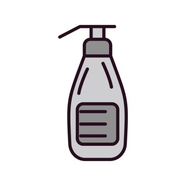 Bir şişe şampuan. vektör illüstrasyonu