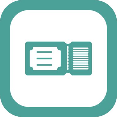 Bilet web simgesi basit illüstrasyon