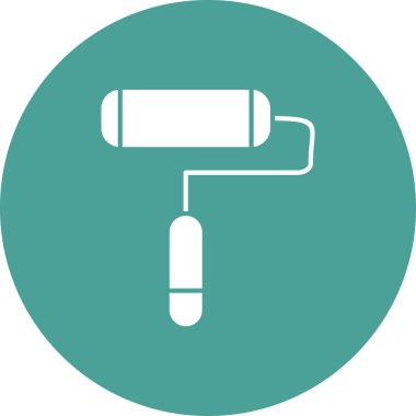 boya silindirli ikon vektörü, paten boyası, illüstrasyon