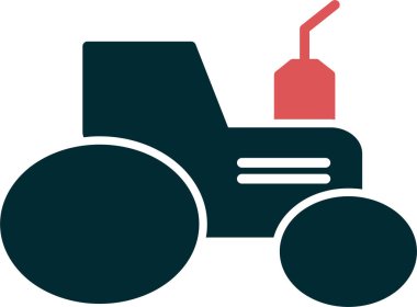 Traktör simgesi, vektör illüstrasyonu 