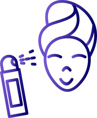 Yüzü sisli kadın. resimleme 