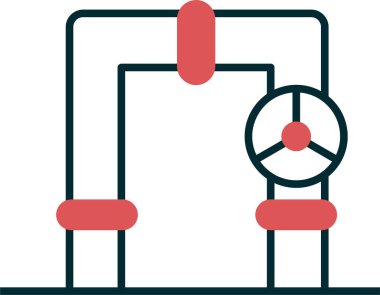 Valf simgesinin vektör illüstrasyonu 