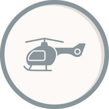 Helikopter ikonu. Ulaşım sembolü. vektör çizimi izole edildi. 