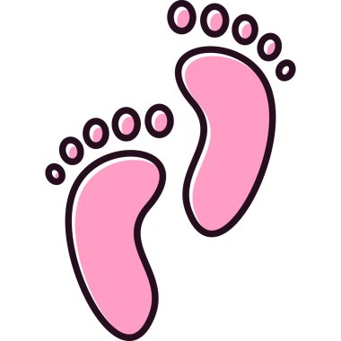 ayak izleri simge vektör çizim