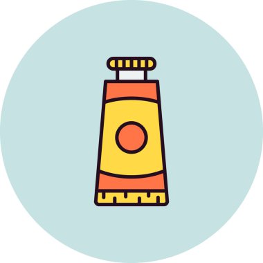 Yağlı boya tüp simgesinin vektör çizimi